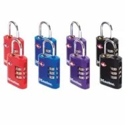 MASTER LOCK 4686EURT suitcase padlock Luggage combination lock Zinc Black, Blue, Purple, Red