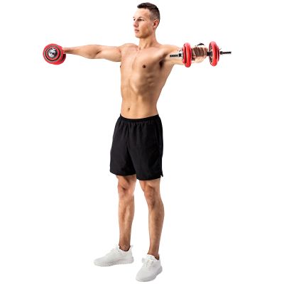 20. Rubber-coated dumbbells HMS SGGX20 with a 20kg barbell function