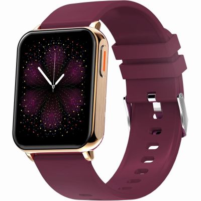5. Smartwatch Gravity Rose Gold Burgundy 2 Straps GT17-6