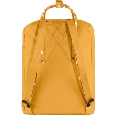 2. Fjallraven Kanken city backpack - ochre/confetti pattern