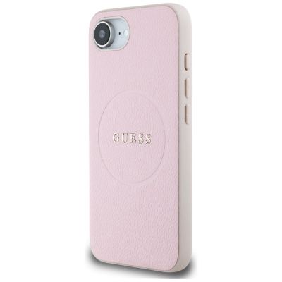2. Guess Grained Ring MagSafe iPhone 16e Case - Pink