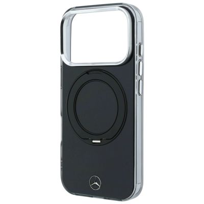 7. Mercedes Ring Stand Iconic Logo MagSafe Case for iPhone 18 Pro / 17 Pro - Black