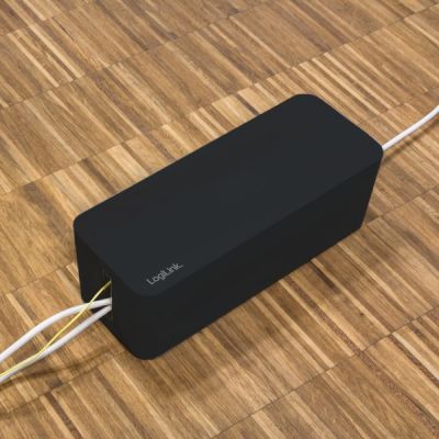 5. LogiLink KAB0077 cable organizer Universal Cable box Black 3 pcs.