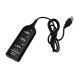 4. Hub Esperanza EA116 (4x USB 2.0; black)