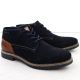 2. Men's suede leather ankle boots navy blue Bugatti 331-8373H-1400