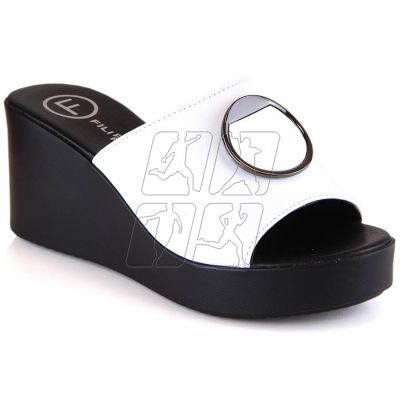 Filippo leather wedge sandals W DK4610 white