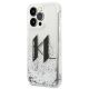 2. Karl Lagerfeld Liquid Glitter Big KL case for iPhone 14 Pro - silver