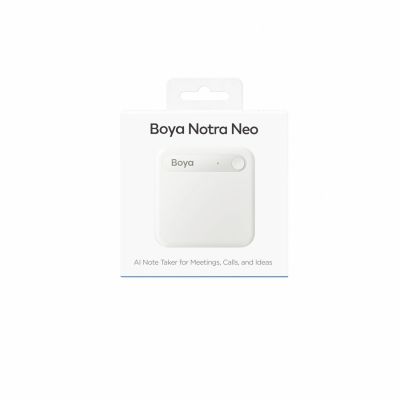 11. BOYA Notra Neo Voice Recorder with AI Transcription - White