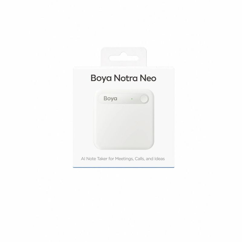 11. BOYA Notra Neo Voice Recorder with AI Transcription - White
