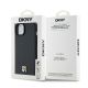 8. DKNY Leather Pattern Metal Logo MagSafe Case for iPhone 15/14/13 - Black