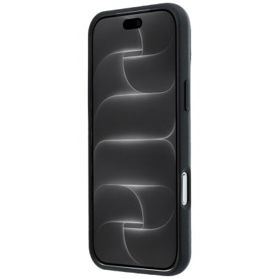 5. Mercedes Leather Semi Wrap with Iconic Line MagSafe Case for iPhone 18 Pro Max / 17 Pro Max - Dark Gray