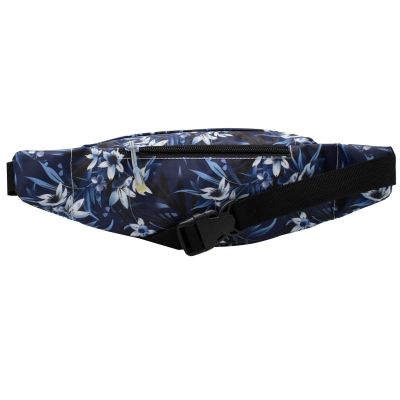 3. L2024 Navy Blue Flowers SEMI LINE Belt Bag
