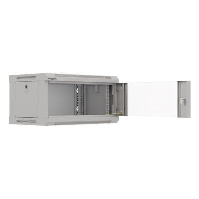 20. LANBERG WALL-HUNG RACK CABINET 19" 4U 540X350 GRAY GLASS DOOR (FLAT PACK)