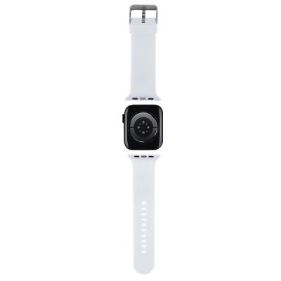 2. Karl Lagerfeld 3D Rubber Karl&Choupette Heads strap for Apple Watch 42/44/45/49mm - white
