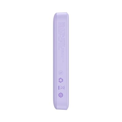 6. Baseus Magnetic Mini Inductive Powerbank 10000mAh 20W - Purple + USB-C - USB-C Cable