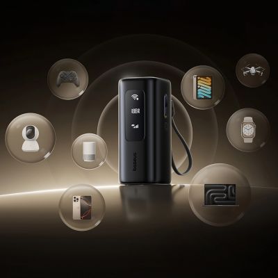 12. Baseus EnerGeek GX11 MiFi 20000mAh 67W Power Bank with Wi-Fi Function - Black