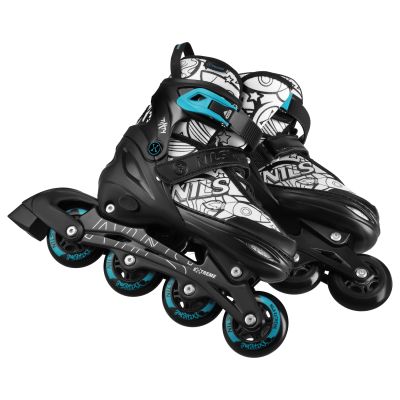11. NH10907 4in1 ROLLER SKATES WITH EXTENDED HOCKEY BLADES TINTY GREEN SIZE M (35-38) NILS EXTREME