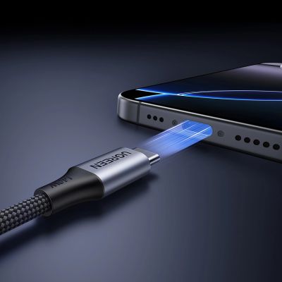 6. Ugreen 2in1 USB-C Cable - 2xUSB-C PD 140W 2m - Black