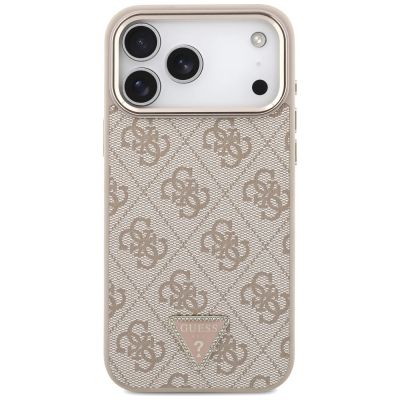 3. Guess 4G Triangle Logo MagSafe Case for iPhone 17 Pro Max - Rose Gold