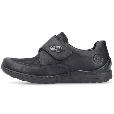 3. Rieker 48954-00 comfortable black women's shoes with Velcro