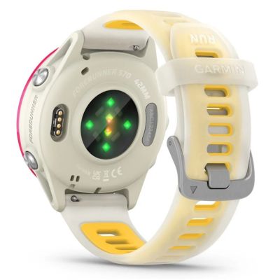 7. Garmin Forerunner 570 42mm Bone/Raspberry Aluminum watch