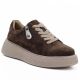 Women's leather suede platform shoes brown Jezzi 26PB18-566