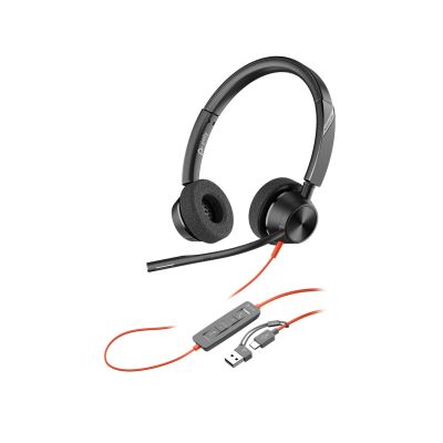 95. Poly Blackwire 3320 Stereo MS Teams Certified USB-C Headset +USB-C/A Adapter 8X220AA