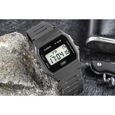 5. CASIO Unisex Watch F-91WB-1AVDF + BOX