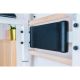 16. WOODEN AND METAL GYMNASTIC WALL BAR WITH BAR AND ACCESSORIES BENCHK 232W