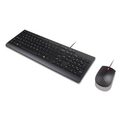3. Lenovo Basic | Keyboard and Mouse Combo | Wired | US Euro | Black