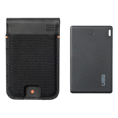 UAG Metropolis Wallet - wallet with a stand and a location card (Apple Find My and Google Find Hub), compatible with MagSafe (kevlar black)