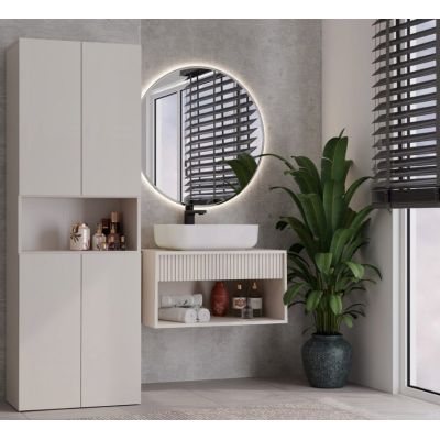 8. NEL BATHROOM COLUMN KASZMIR 1 DOOR BASKET KR SET