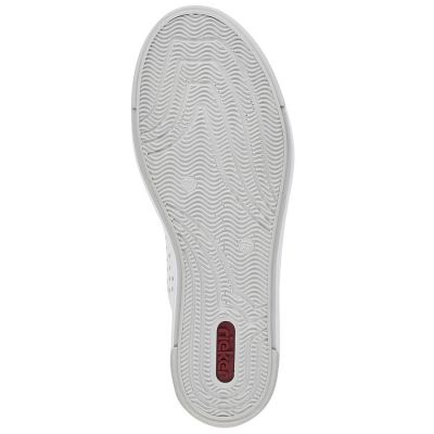 12. Rieker W RKR642 openwork leather shoes white