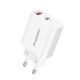 2. Wozinsky WLS-20W 20W USB-A USB-C Wall Charger with 1m USB-C - USB-C Cable - White