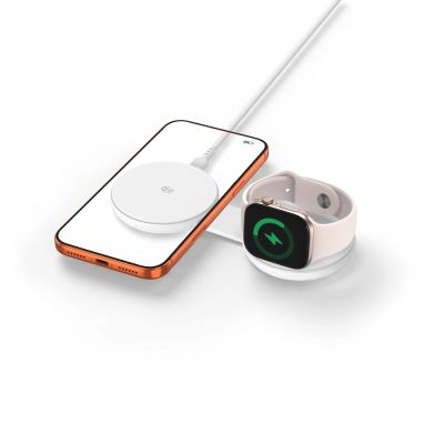 2. Tech-Protect A55 2in1 MagSafe 25W QI2.2 Wireless Charger + USB-C / USB-C Cable 100cm - White