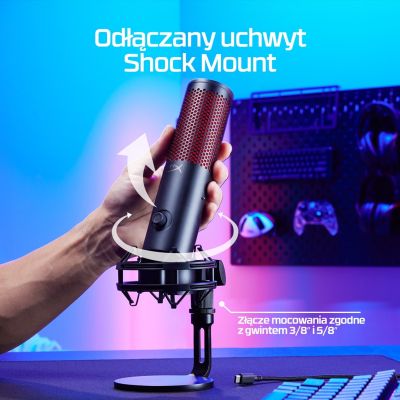 12. HyperX QuadCast 2 – USB Microphone (Black)