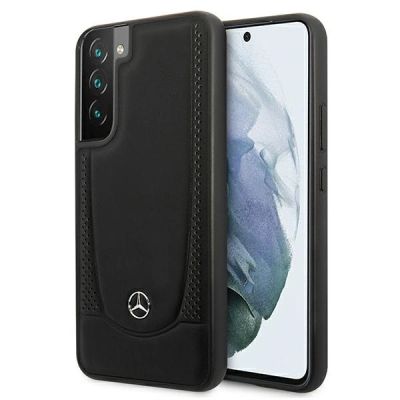 Mercedes Leather Urban Line Case for Samsung Galaxy S22+ - Black