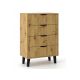 SCANDI 4S SLIM CHEST OF DRAWERS, ARTISAN OAK