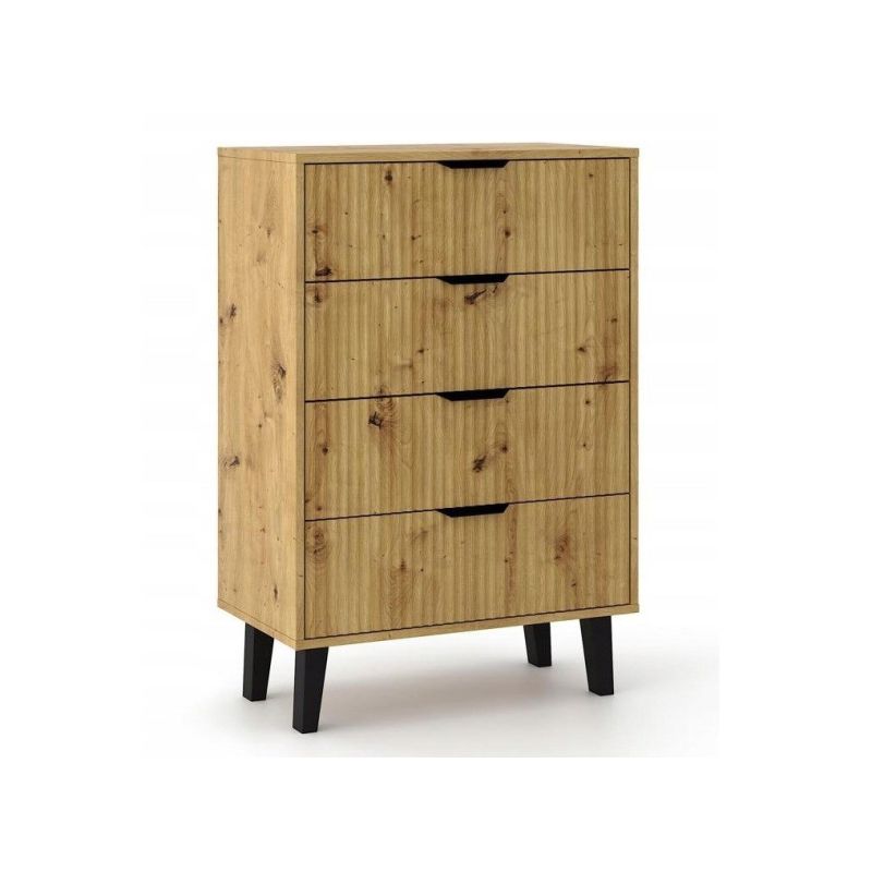 SCANDI 4S SLIM CHEST OF DRAWERS, ARTISAN OAK