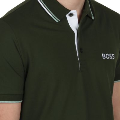 7. Boss Paddy Pro Open Green Polo Shirt M 50469102-355