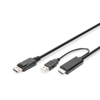 4. HDMI 4K 30Hz Power Adapter Cable USB A to DisplayPort 2m