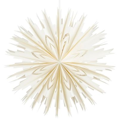 2. Hanging Paper Snowflake Decoration Ø 50 cm MICA – White