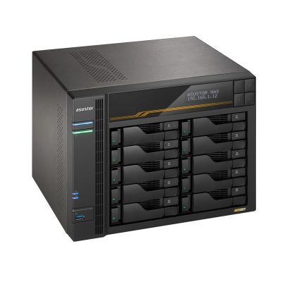5. AS6810T NAS; Tower; 10x (3.5" SATA HDD/ 2.5" SSD); AMD Ryzen Embedded V3C14; 16G ECC DDR5 SODIMM (max. 64GB), 2x 10GbE, 2x 5GbE, 4x M.2 2280 NVMe PCIe 4.0, 2x USB4, 2x USB 3.2 Gen, 1x optional 10 GbE card