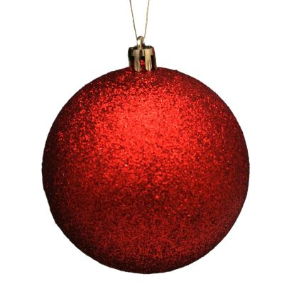 32. DECORATIVE PLASTIC BAUBLE SAFE 9 PCS DIA 60MM RED