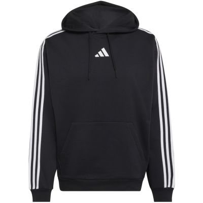 2. Men's adidas Essentials 3-Stripes Fleece Hoodie Black KY6602