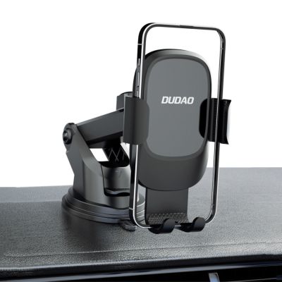 8. Dudao F5N+ gravity car holder with suction cup for windshield or dashboard - black