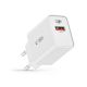 2. Tech-Protect NC30W USB-C PD 30W / USB-A QC 3.0 charger - white