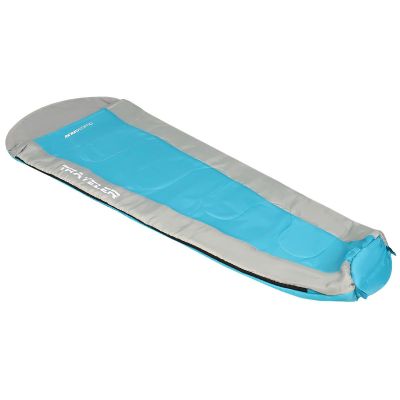4. TRAVELER SLEEPING BAG 210X80/50CM BLUE GREY ENERO CAMP