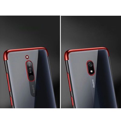 3. Clear Color Case Gel TPU Electroplating frame Cover for Xiaomi Redmi 8A black