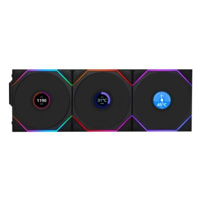 2. Lian Li UNI FAN TL Wireless LCD Lüfter ARGB PWM Reverse Blade 120mm fan black